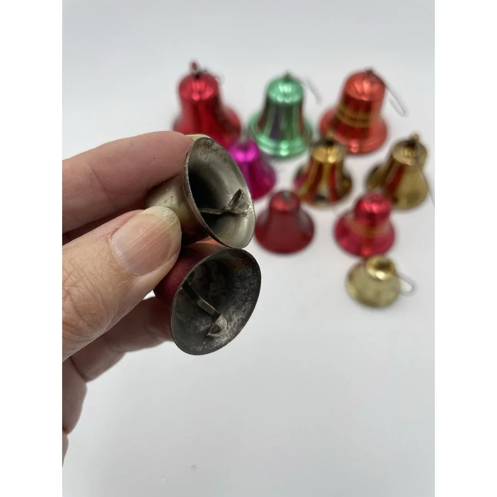 Vintage Lot 14 of  Metal & Plastic MCM Christmas Ornament Bells‎